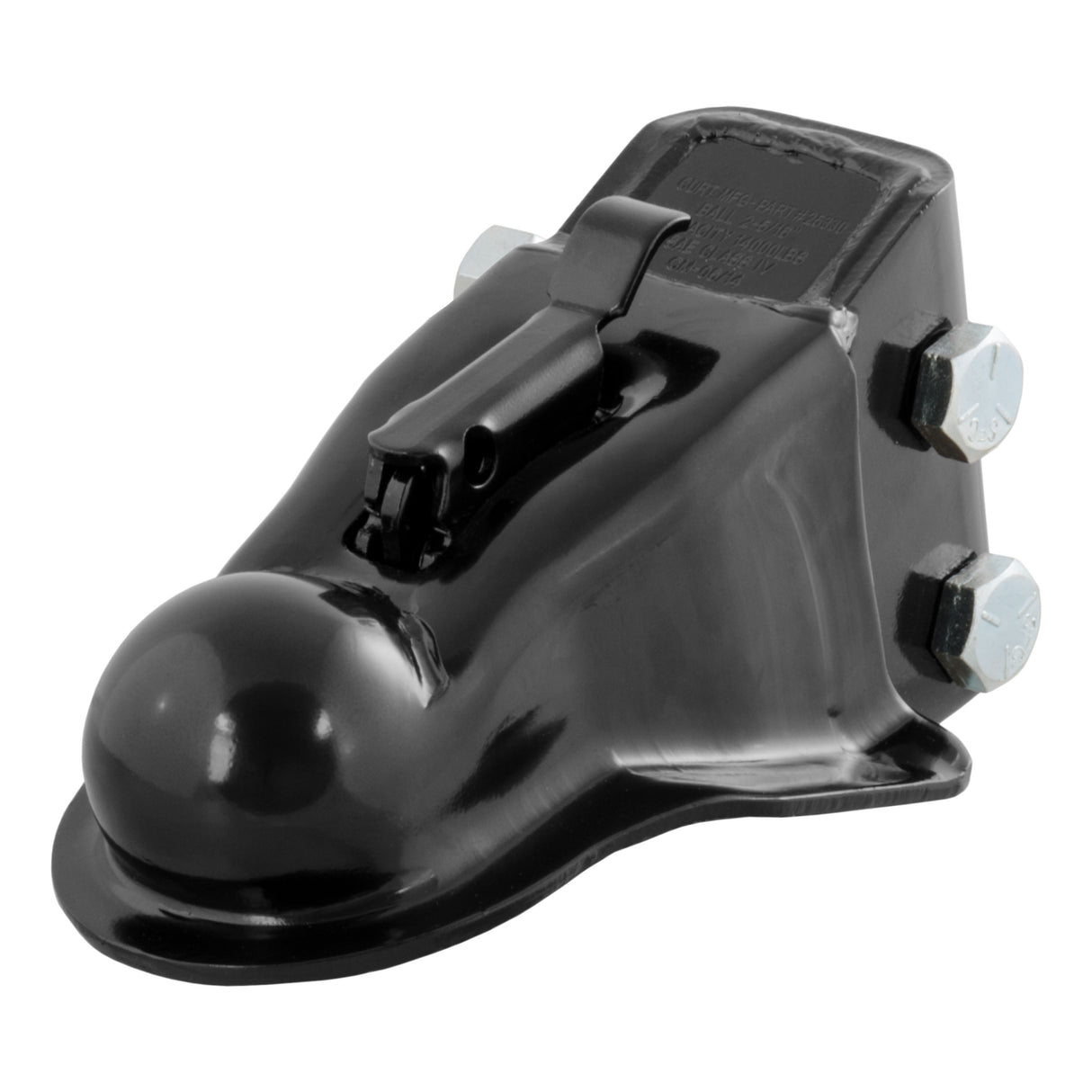 Curt - 2-5/16" Channel-Mount Coupler with Easy-Lock (14,000 lbs, Black) - 25330