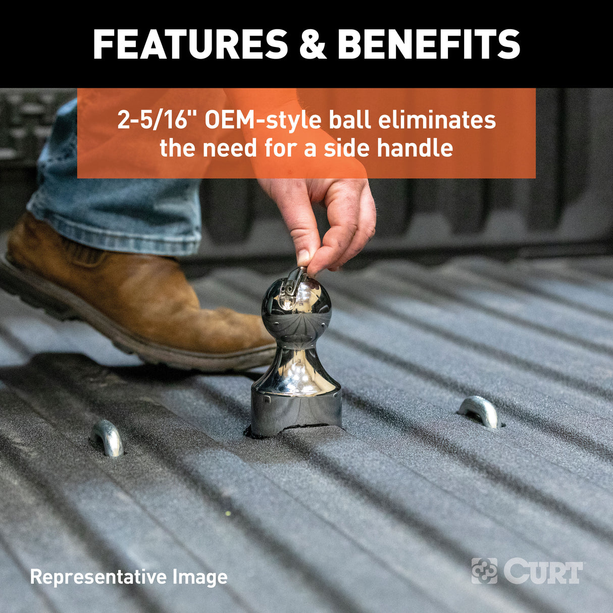 Curt - OEM-Style Gooseneck Hitch, Select Ram 2500, 3500 - 60633