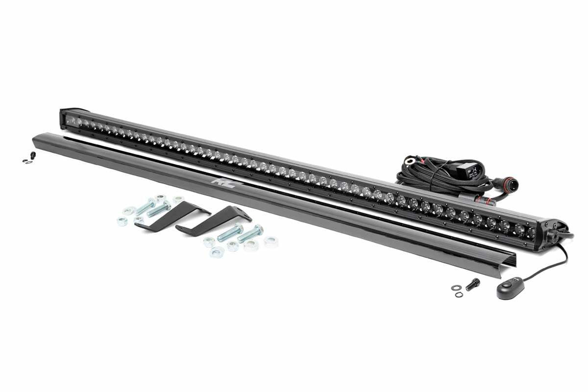 Rough Country - LED Light - Cage Mount - 50" Black Single Row - Honda Pioneer 1000 1000-5 - 92014