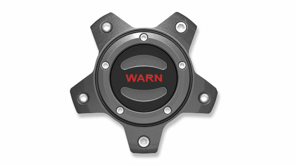 Warn - OPTIONAL WHEEL CENTER CAP - GRAY/RED 5 LUG - 106684