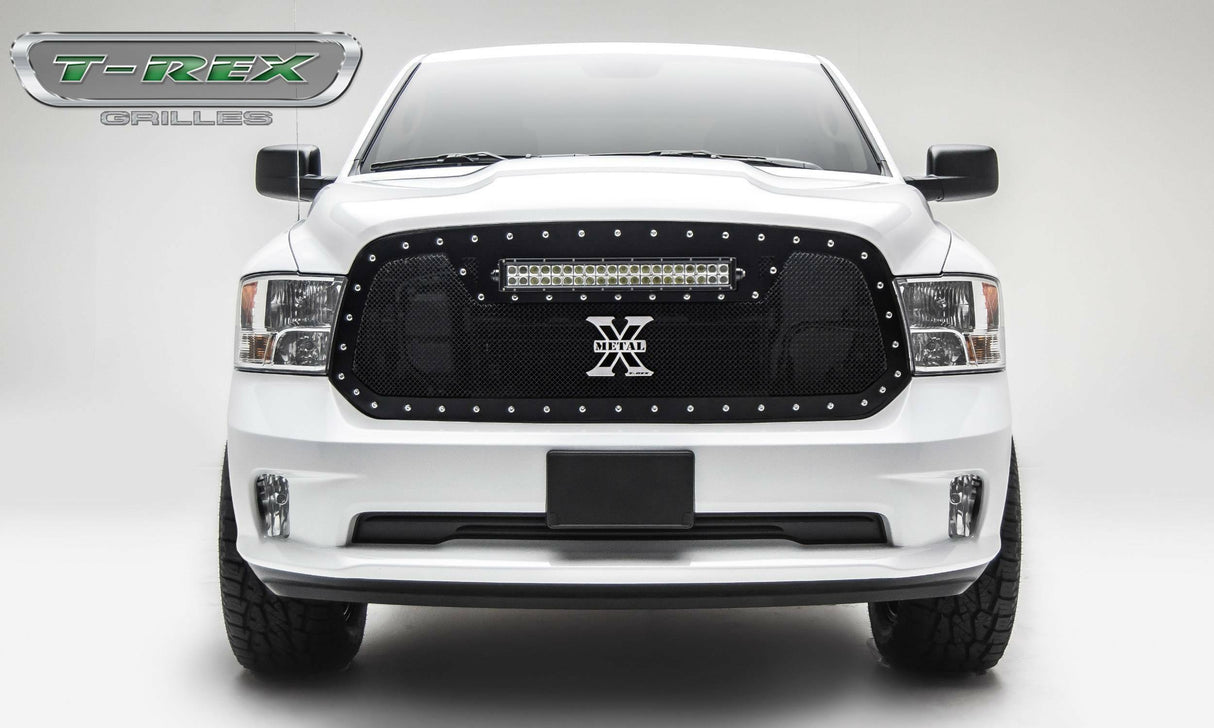 T-Rex Grilles - 1 Pc Small Mesh Mild Steel Torch Grille Replacement - Includes Universal Wiring Harness - 6314541