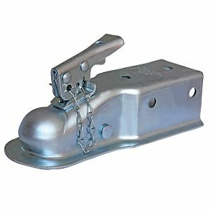 Husky Towing - 87076 Strait 3" Wide Channel Mnt Bolt-On 6K Gross Wt Cap 2" Ball Wedge Latch Raw