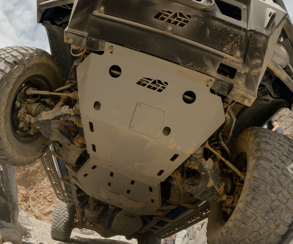 CBI - T2/T3 Toyota Tacoma Full Overland Skid Plates | 2005-current / Exhause Re-route Modification - Steel - Bare-metal - 300-000-010-127