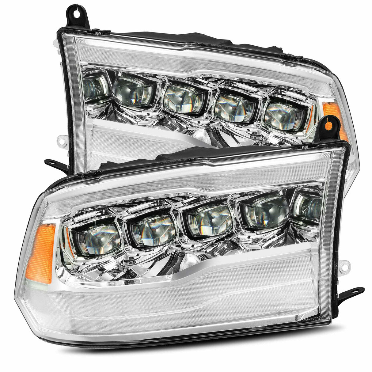 AlphaRex 880591 LED Projector Headlights Plank Style Design Chrome
