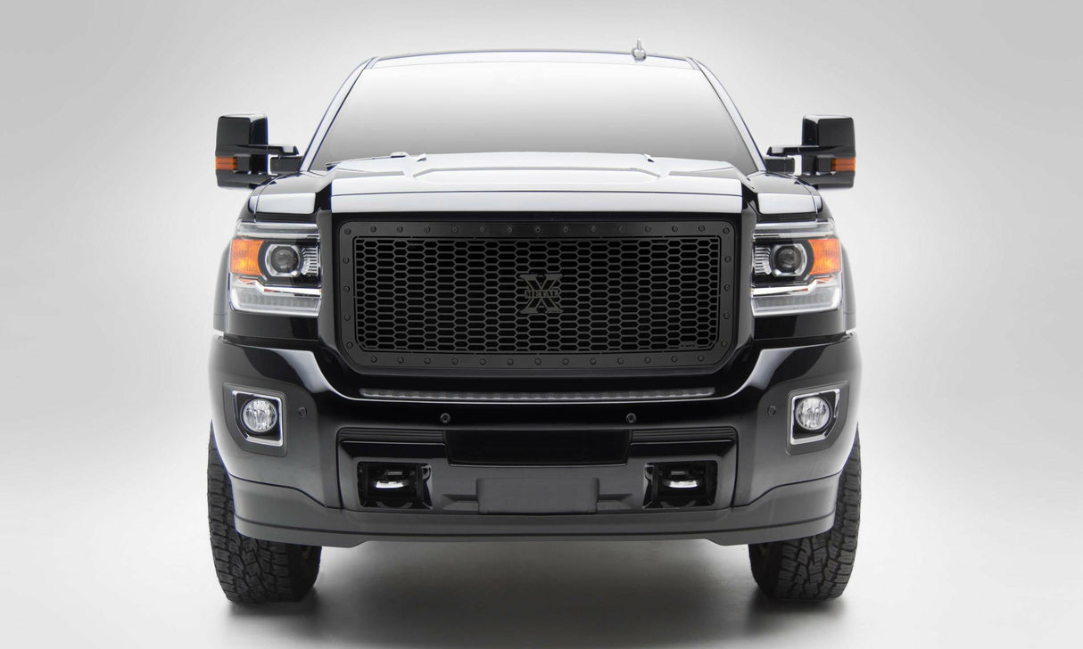 T-Rex Grilles - 1 Pc Laser Cut Pattern Mild Steel Stealth Laser X Grille Insert - 7712111-BR