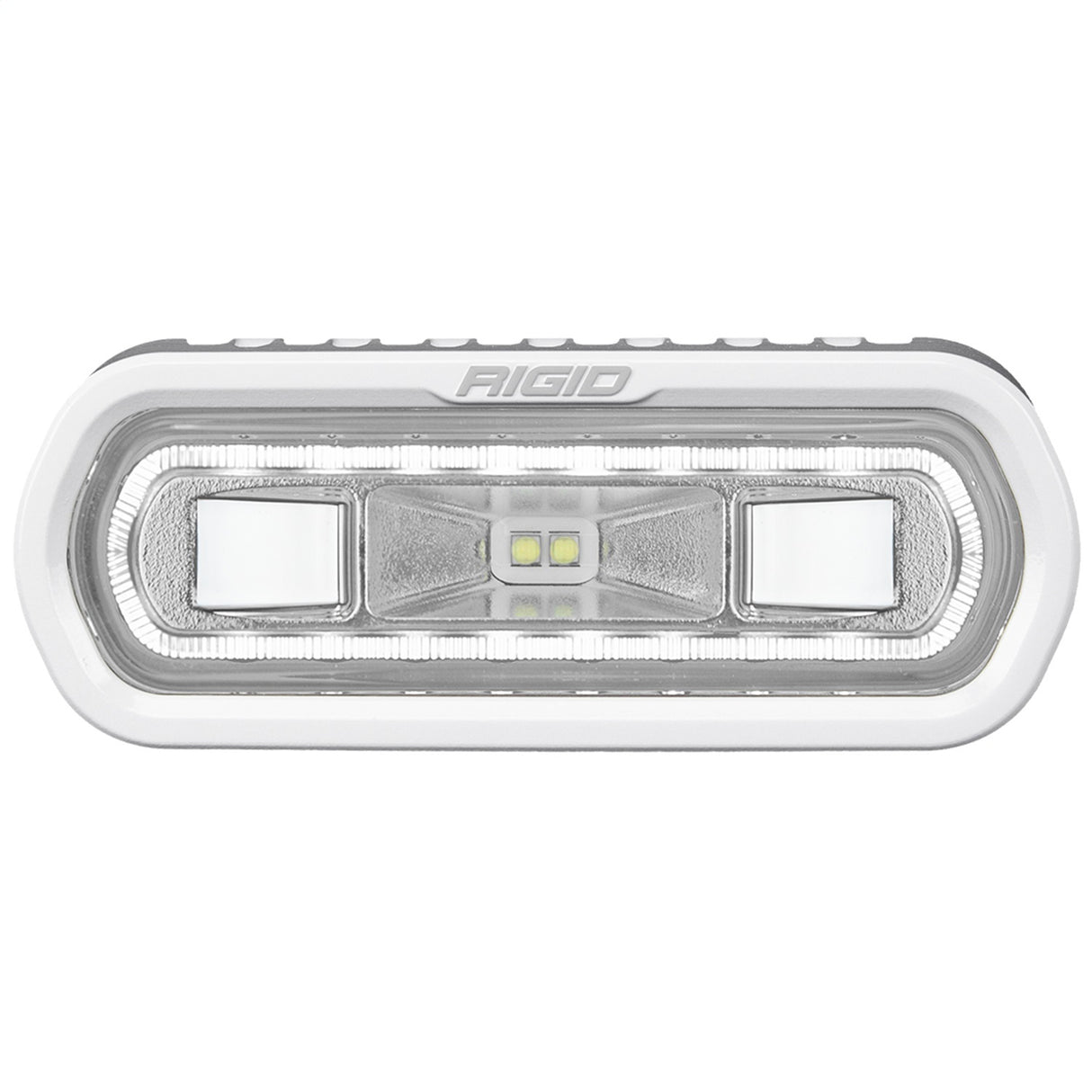 RIGID Industries - 51100 SR-L Series Marine Spreader Pod, 2 Wire, Surface Mount, White W/White Halo