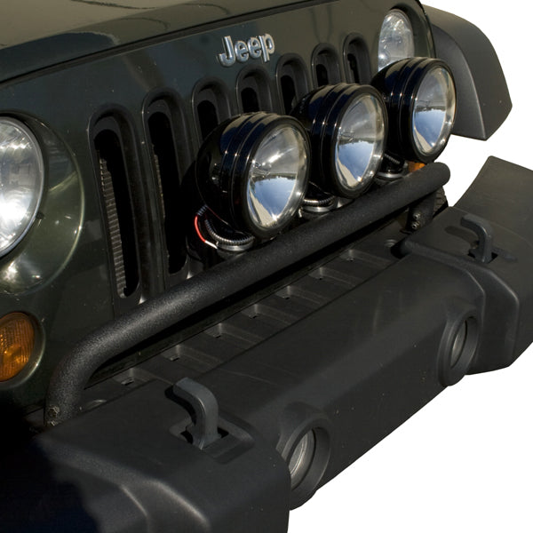 Rugged Ridge - Bumper Mounted Light Bar, Textured Black; 07-16 Jeep Wrangler JK - 11232.20