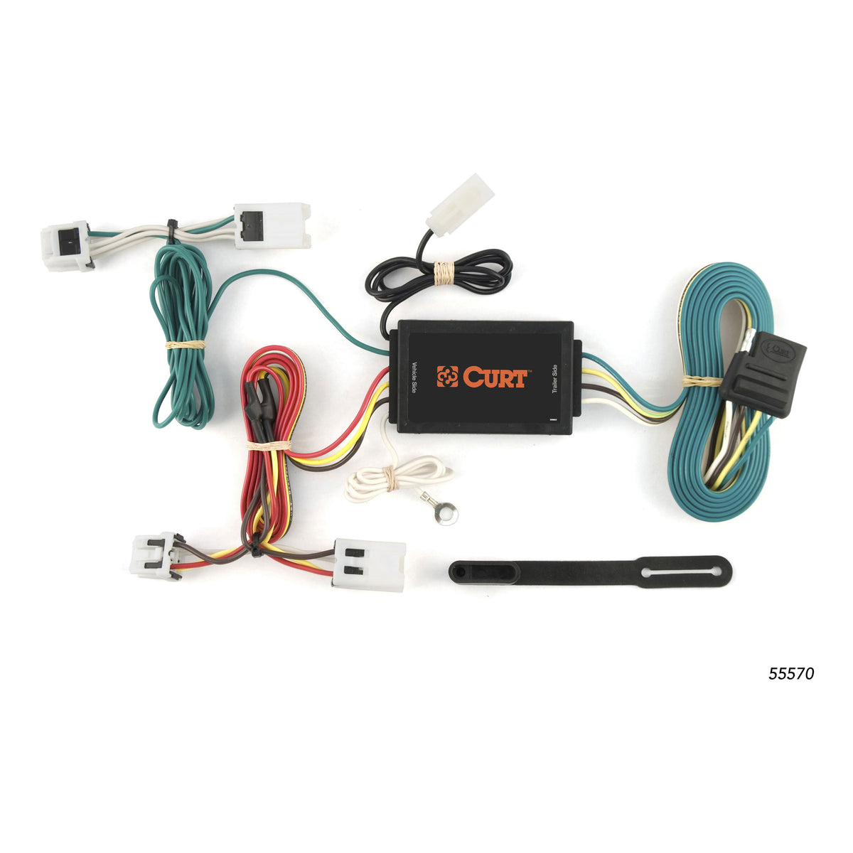Curt - Custom Wiring Harness, 4-Way Flat Output, Select Nissan Quest - 55570