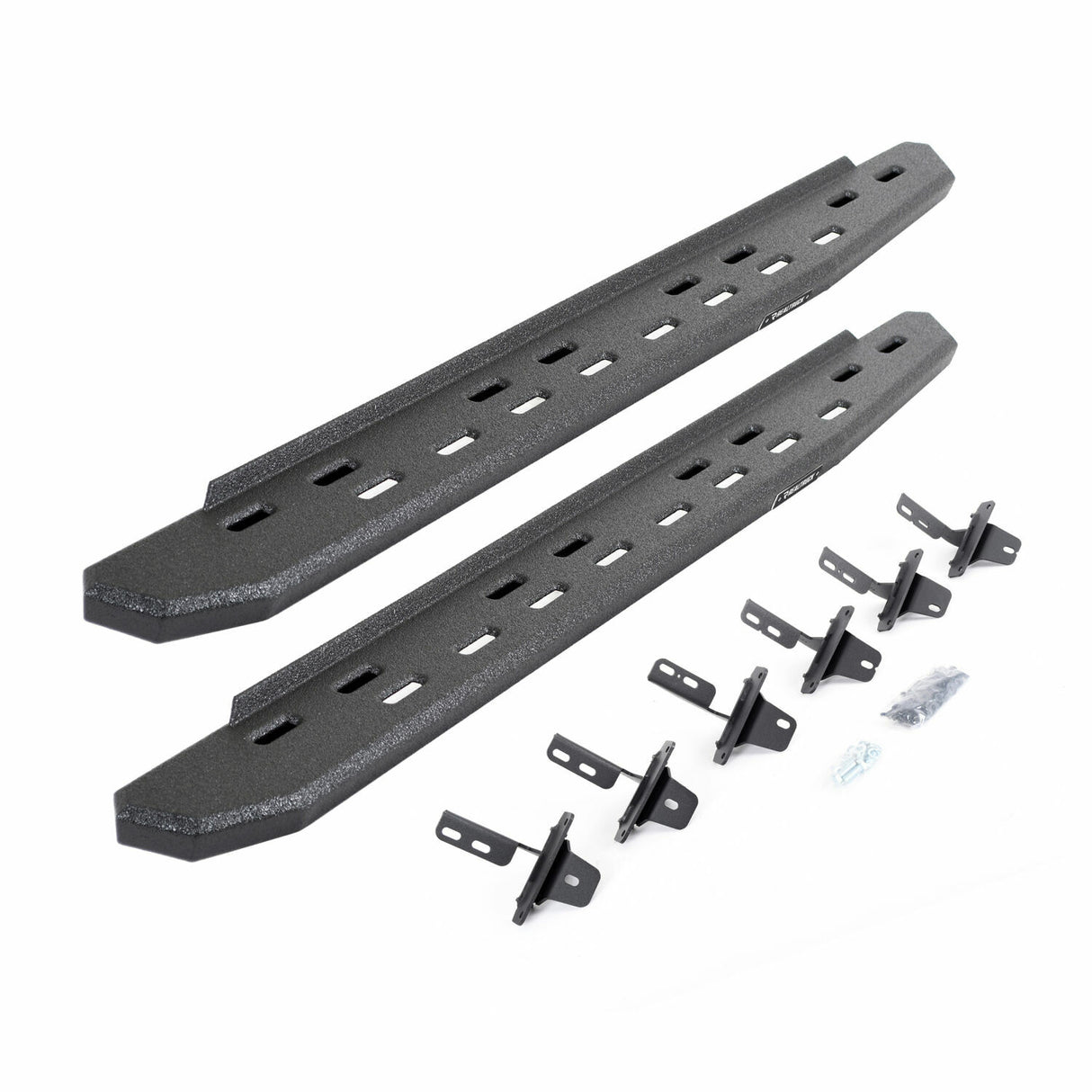 Go Rhino 69613157ST - RB30 Slim Line Running Boards with Mounting Bracket Kit - Protective Bedliner Coating