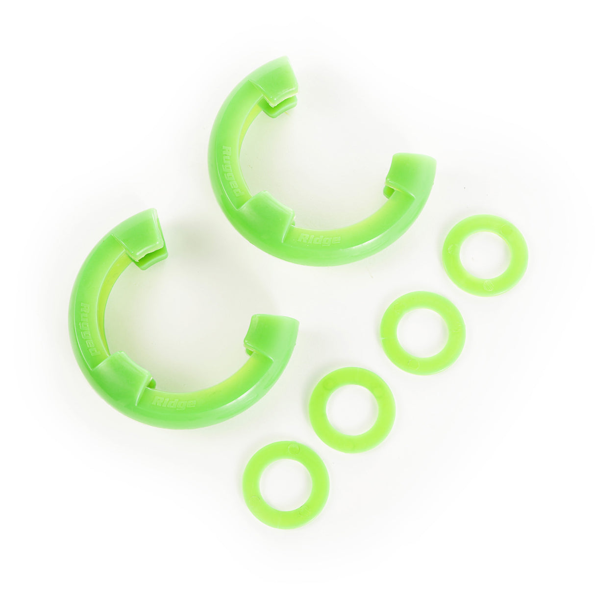Rugged Ridge - Rugged Ridge 11235.33 D-Ring Shackle Isolator Kit, Green Pair, 3/4 inch - 11235.33
