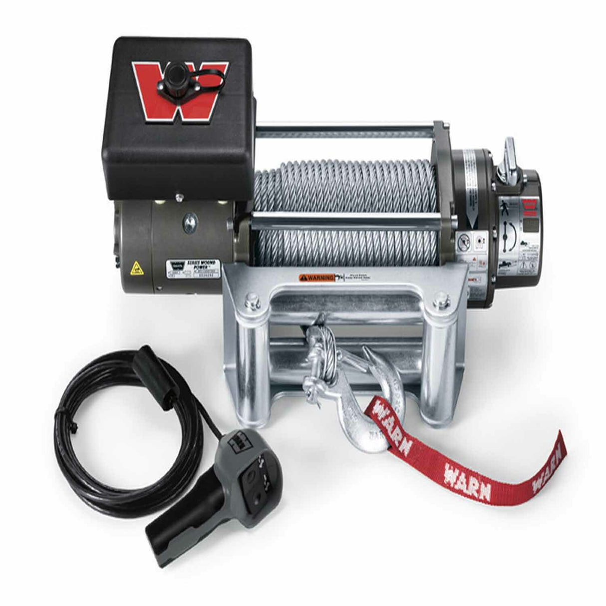 Warn - 26502 12 Volt 8000 LB Cap 100 Ft Wire Rope Roller Fairlead