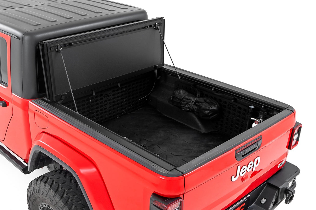 Rough Country - Hard Tri-Fold Flip Up Bed Cover - 5' Bed - Jeep Gladiator JT (20-23) - 49620500