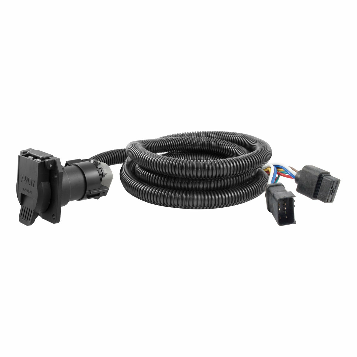 Curt - 7' Custom Wiring Extension Harness (Adds 7-Way RV Blade to Truck Bed) - 56071