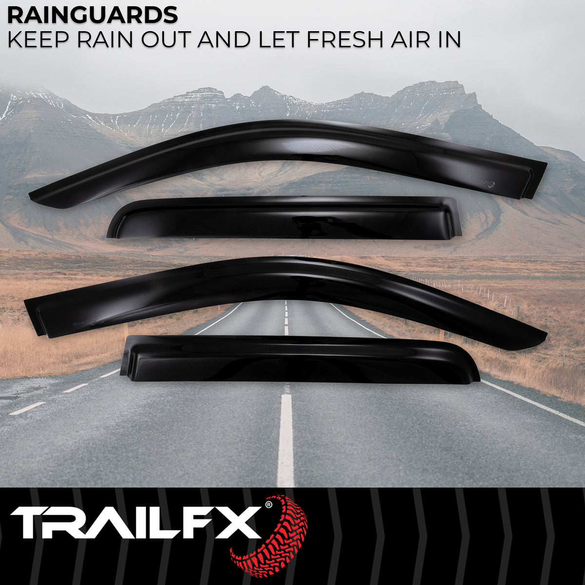 TrailFx - 4-Piece Window Vent For Ford Maverick (4182H)