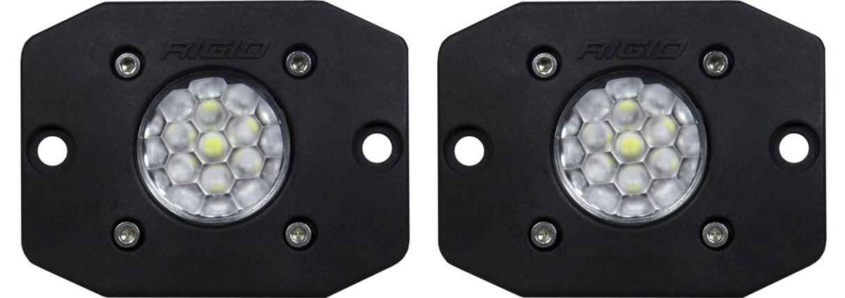RIGID Ignite Back-Up Kit, Diffused Lens, Flush Mount, Black Housing, Pair