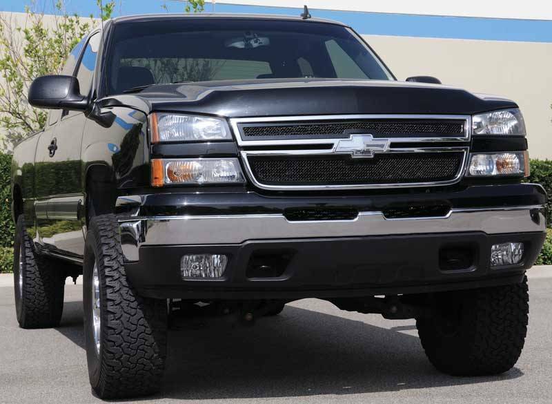 T-Rex Grilles - 2 Pc Small Mesh Mild Steel Upper Class Grille Overlay - 51106