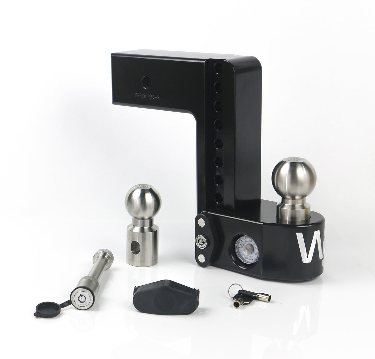 Weigh Safe 8" Drop Hitch with 3" Shank w/ Keyed Alike WS05 - WS8-3-KA-CER-BLA