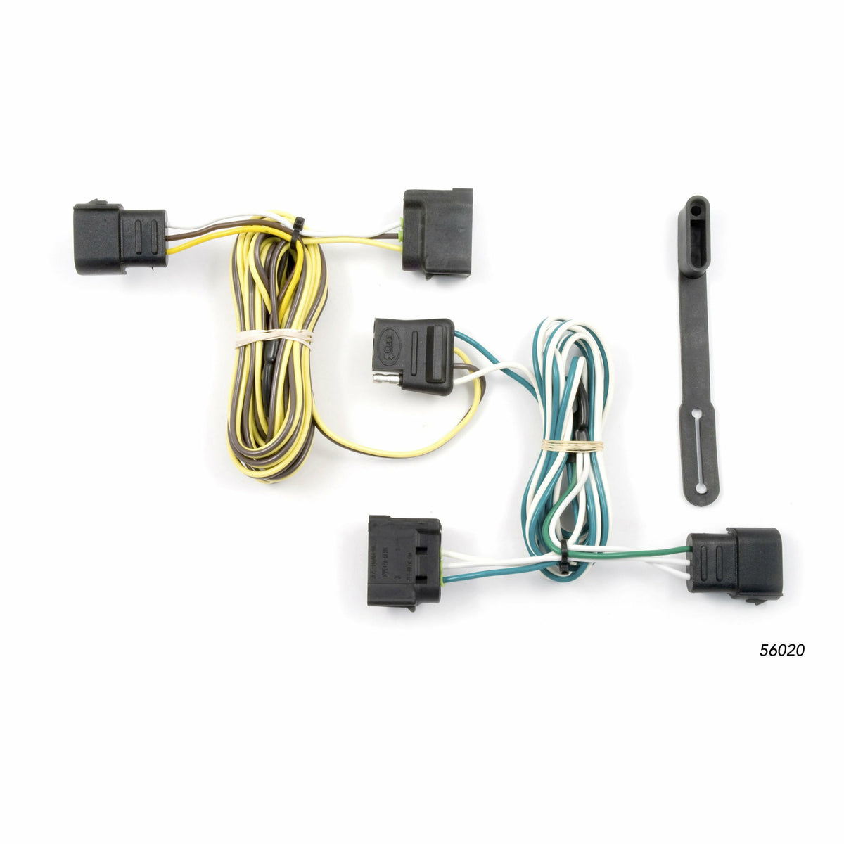 Curt - Custom Wiring, 4-Way Flat Output, Select Ford E-150, E-250, E-350 Super Duty - 56020
