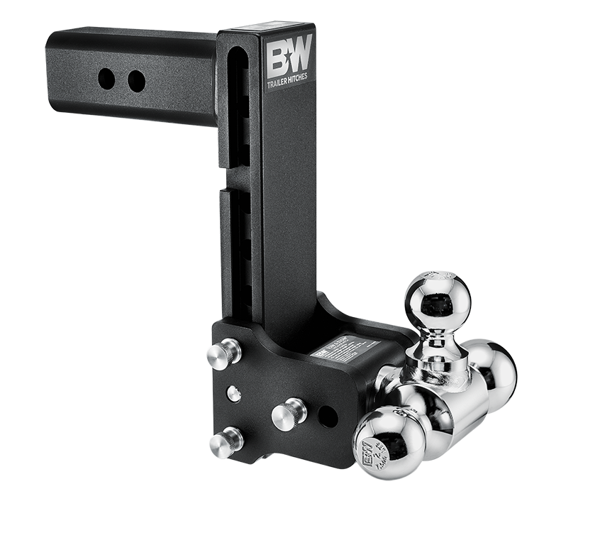 B&W Trailer Hitches - Tow & Stow 2-1/2" Adjustable Tri-Ball Mount (Black) - TS20050B