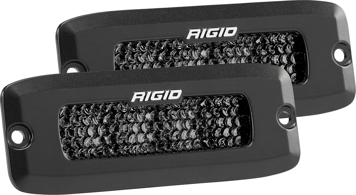RIGID - SR-Q Series PRO Spot Diffused Midnight Flush Mount Pair - 925513BLK