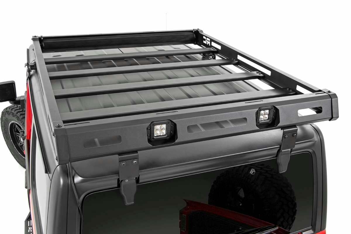 Rough Country - Roof Rack - Black Series Lights - Jeep Wrangler JL (18-23) Wrangler Unlimited (18-23) - 10622