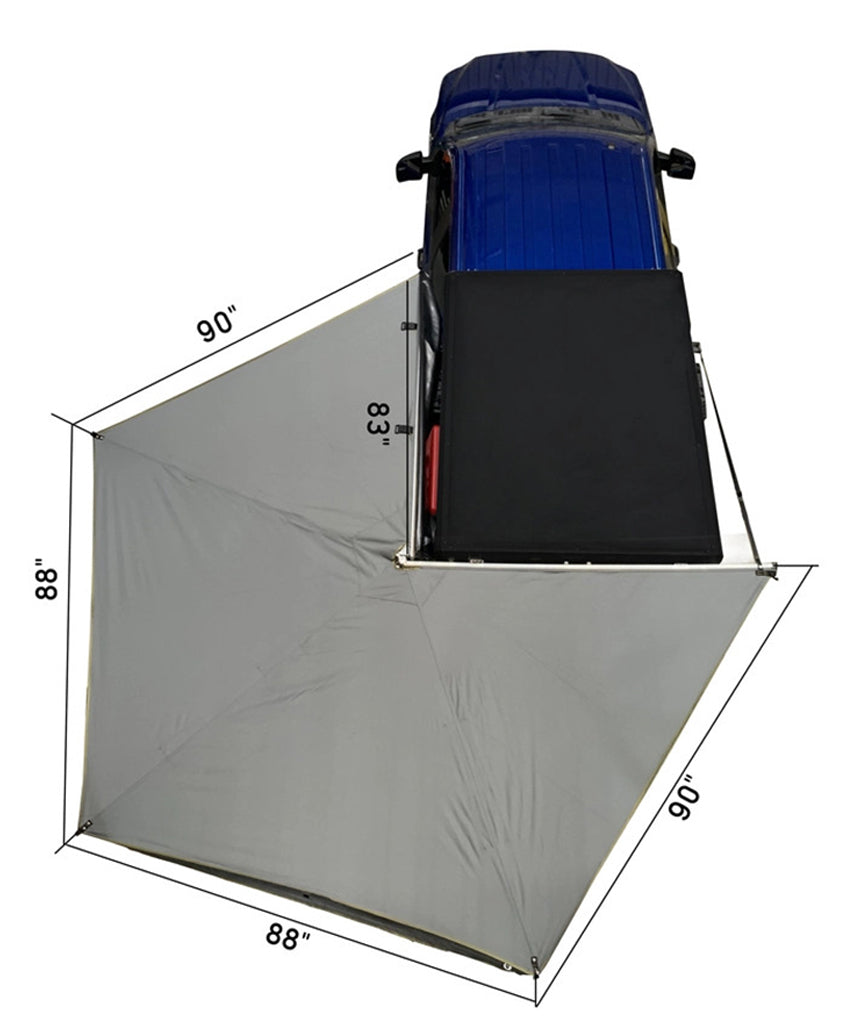 Overland Vehicle Systems - Freestanding 270 LT Degree Awnings With Walls Driver Side - 19579907