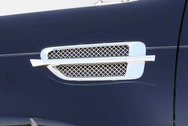 T-Rex Grilles - 2 Pc Small Mesh Stainless Steel Upper Class Side vent Insert - 54199