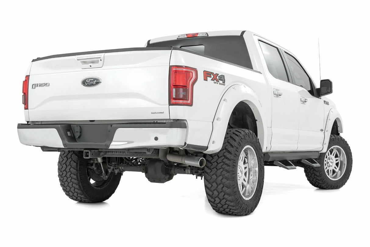 Rough Country - SRX2 Adj Aluminum Step - Crew Cab - Ford F-150 Lightning F-250 F-350 Raptor (15-23) - 51008A