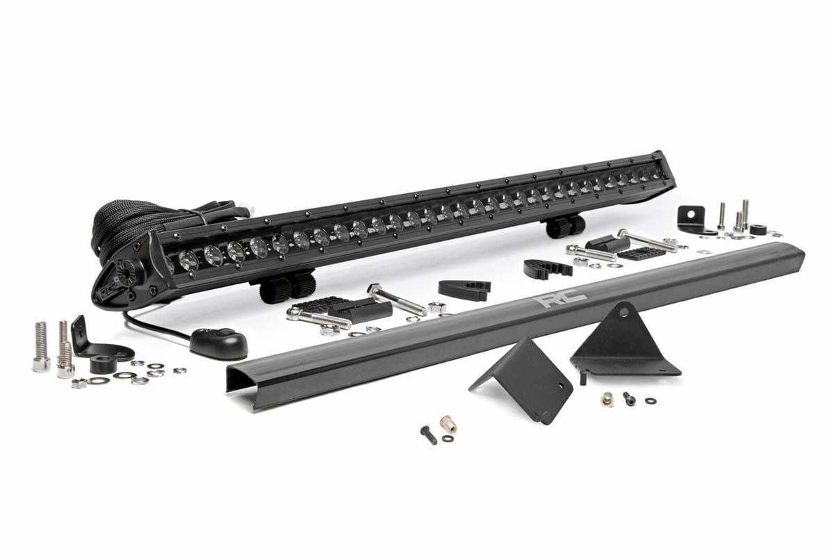 Rough Country - LED Light - Under Bed - 30" Black Single Row - Can-Am Defender HD 5 HD 8 HD 9 HD 10 - 71016