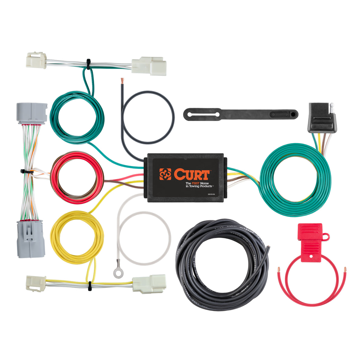 Curt - Custom Wiring Harness, 4-Way Flat Output, Select Toyota Prius AWD-e - 56439