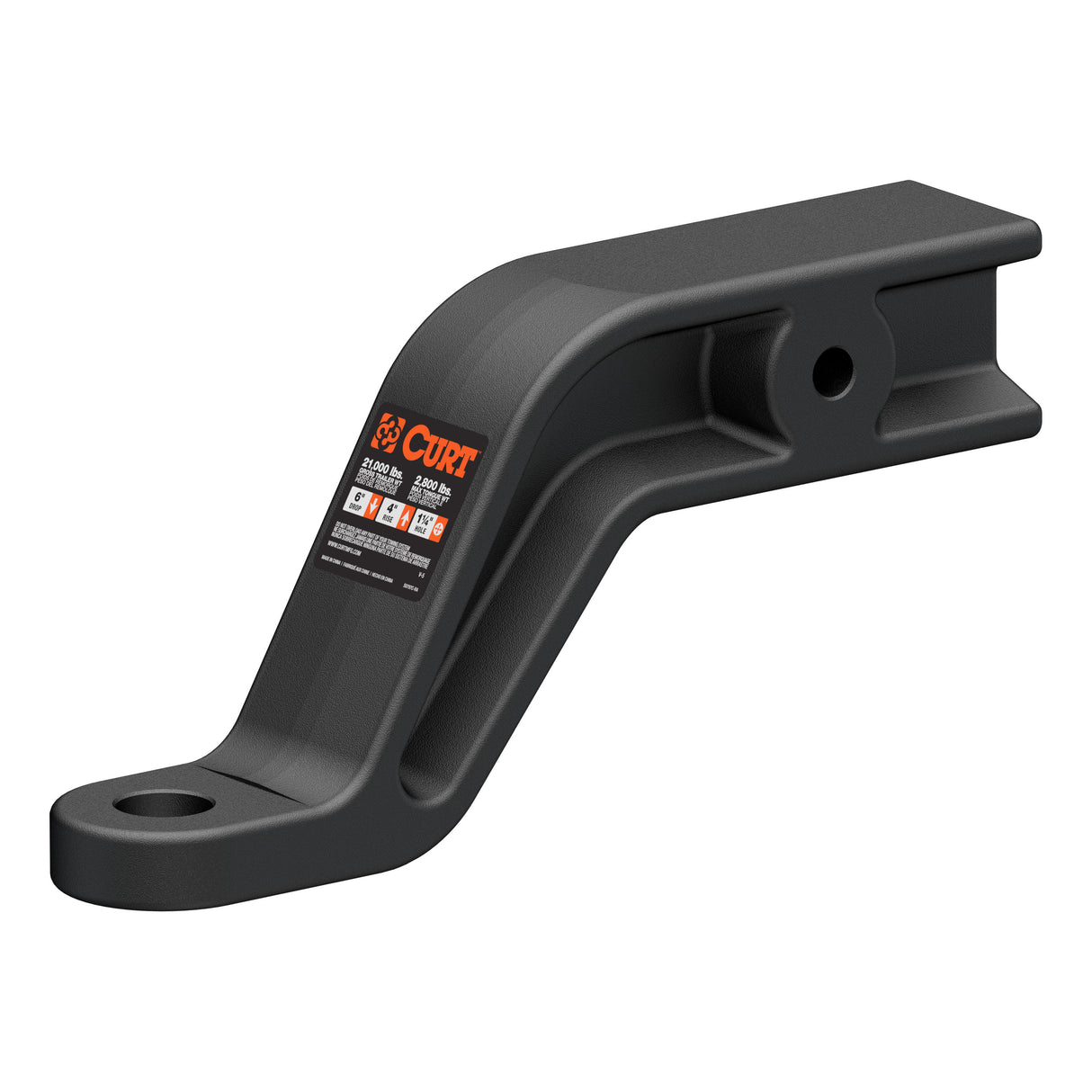 Curt - Industrial Duty Forged Ball Mount (3" Shank, 21,000 lbs., 6" Drop, 10" Long) - 45431