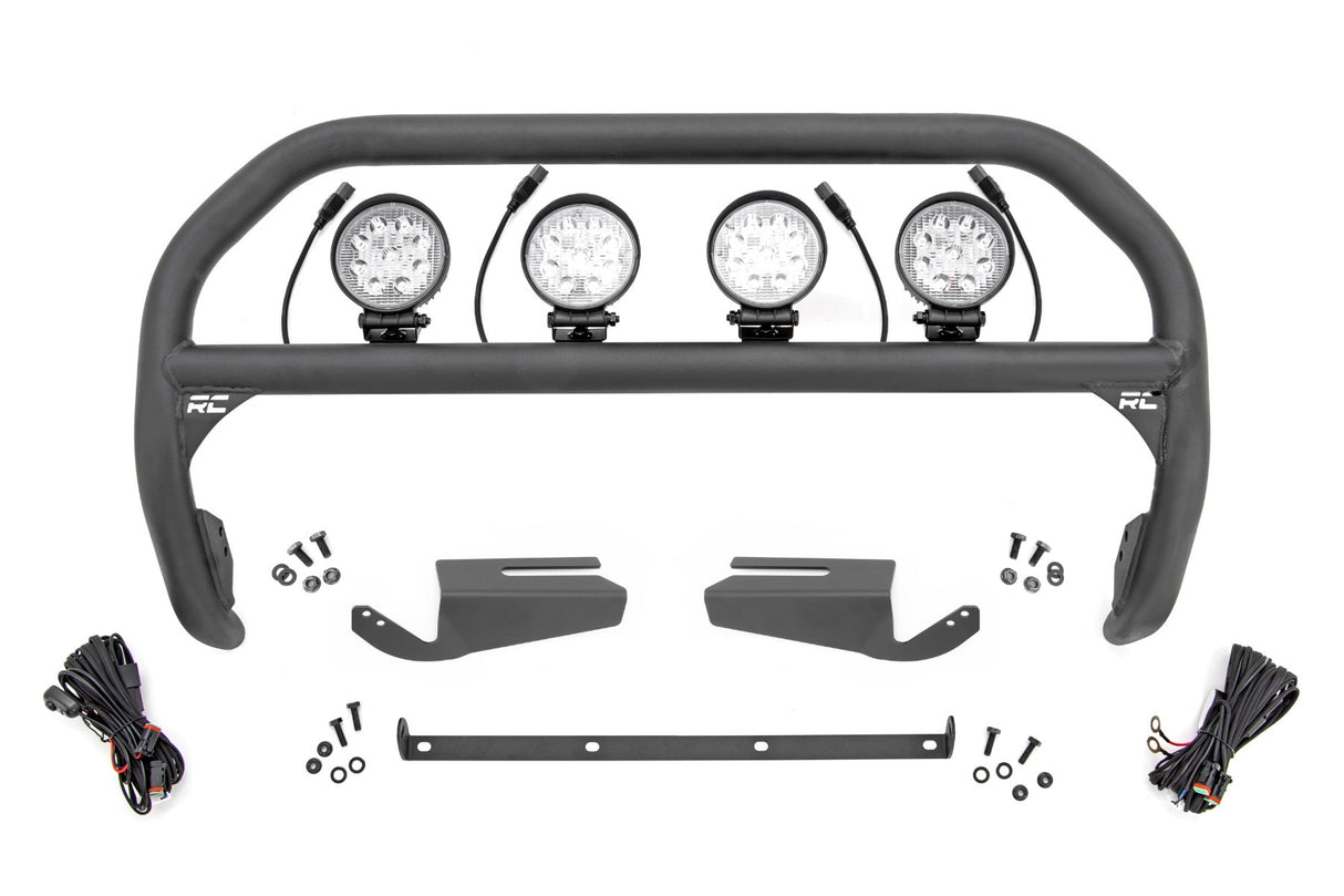 Rough Country - Nudge Bar - 4 Inch Round Led (x4) - OE Modular Steel - Ford Bronco (21-23) - 51104