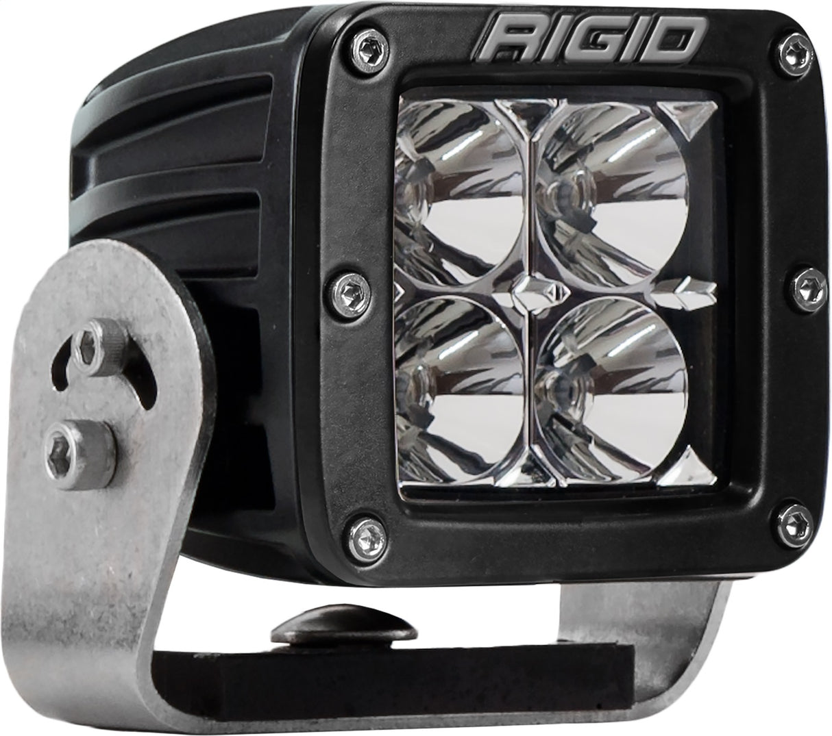 RIGID D-Series PRO LED Light, Flood Optic, Heavy Duty, Black Housing, Single