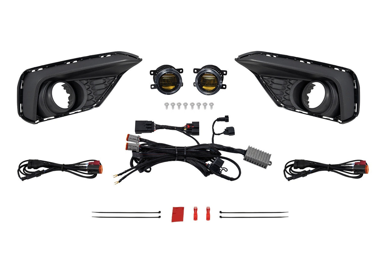 Diode Dynamics - Elite Series Add-On Fog Lamp Kit for 2024 Ford Mustang EcoBoost, Yellow - DD7960