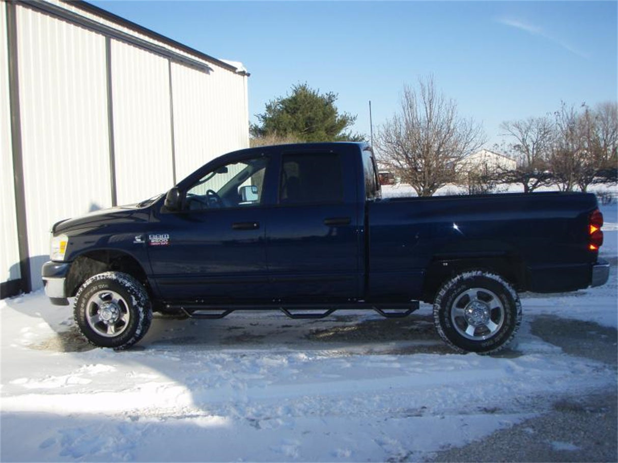 N-FAB - Nerf Step Bar Wheel To Wheel W/bed Access; Black Powder Coated; 6 Step; 3 In. Tube; - D0289QC-6