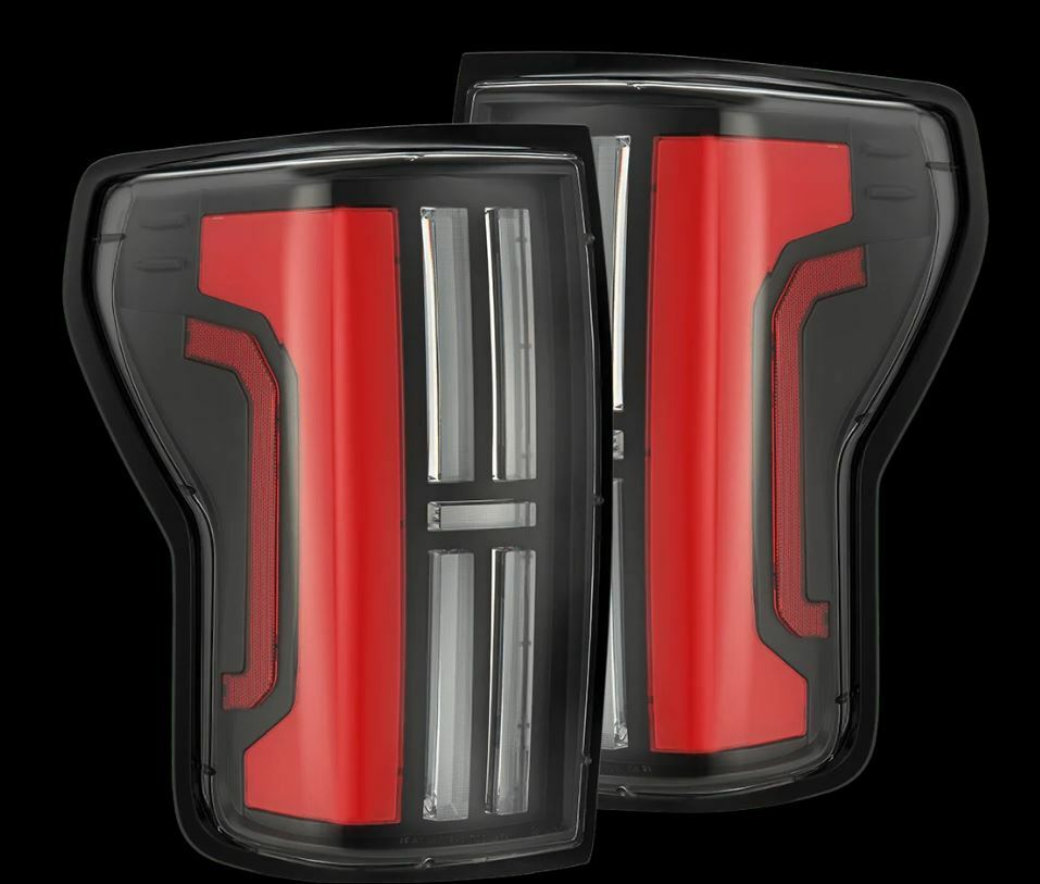 AlphaRex 670052 Prismatic LED Taillights Black Red