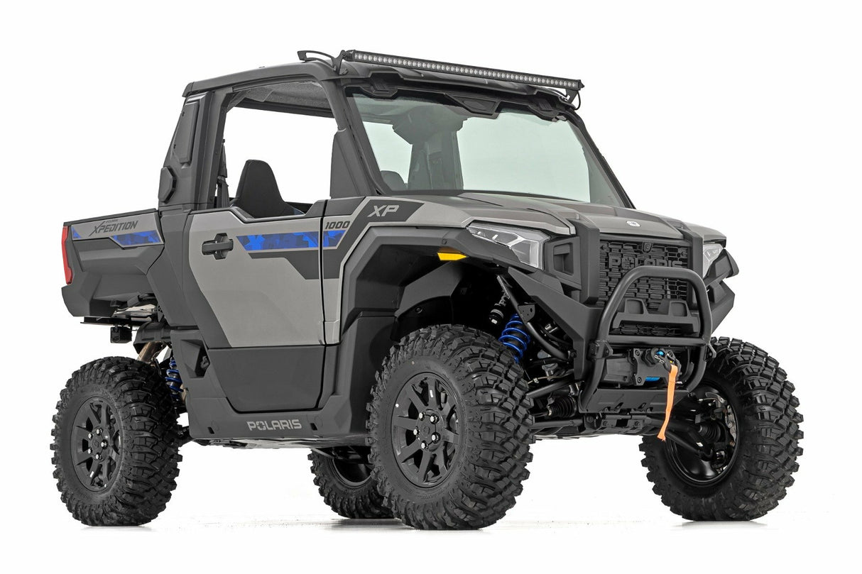 Rough Country - 50 inch Single Row Light Mount - Front - Black Series - Polaris Xpedition ADV-5 - 93192