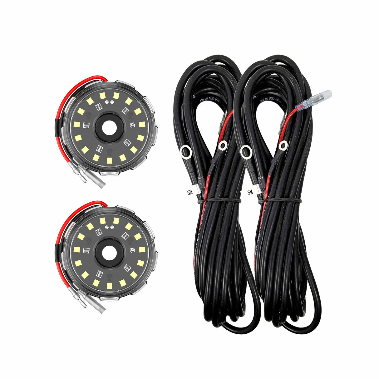 KC HiLiTES 6335 KC Two-Light Add-On Cyclone V2 Kit - Clear - 5.0 Meters Long