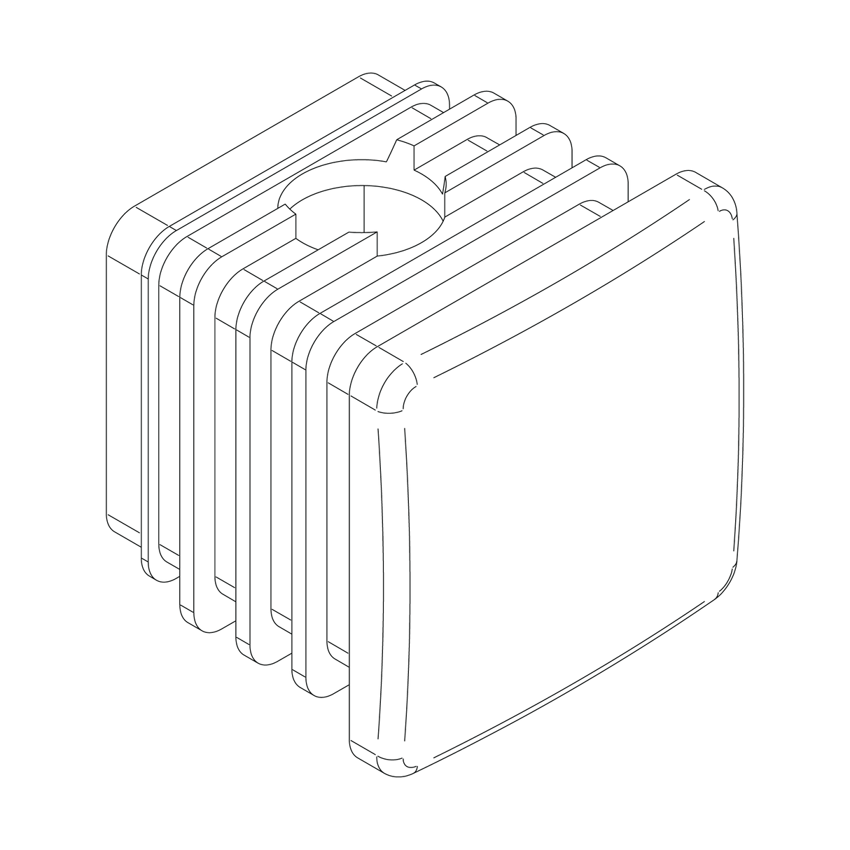 Thule - Spare End Cap 1" Square - 1550191407