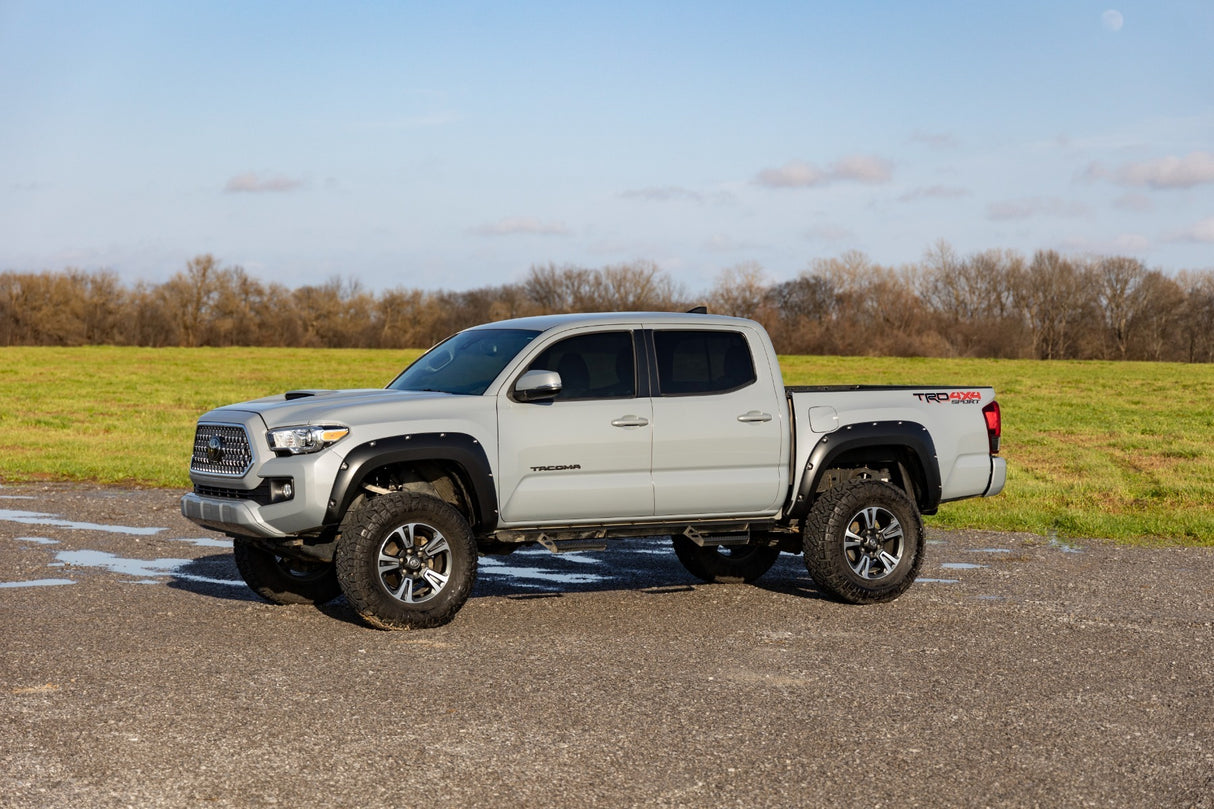 Rough Country - Pocket Fender Flares - 1J9 Celestial Silver Metallic - Toyota Tacoma (16-23) - F-T11621A-1J9