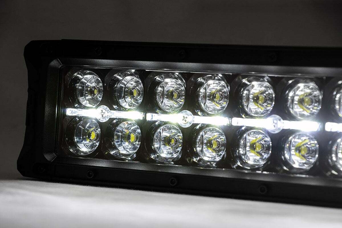 Rough Country - Mesh Grille - 30" Dual Row LED - Black - White DRL - GMC Sierra 1500 (14-15) - 70190DRL