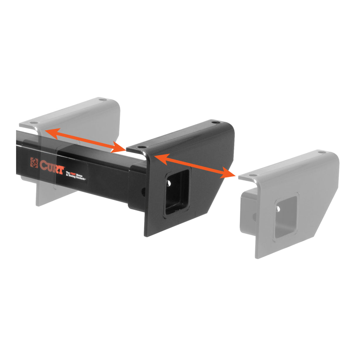 Curt - Adjustable RV Trailer Hitch, 2" Receiver (Up to 51" Frames, 2" Drop) - 13701