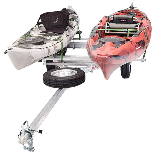 Malone - MicroSport LowBed 2 Kayak Trailer Package (2 Sets MegaWings & Spare Tire) - MPG464-LBM