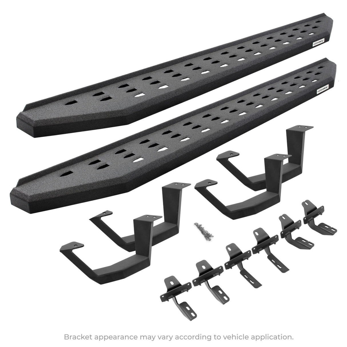 Go Rhino - 6944298720PC - RB20 Running Boards With Mounting Brackets & 2 Pairs of Drop Steps Kit - Textured Black