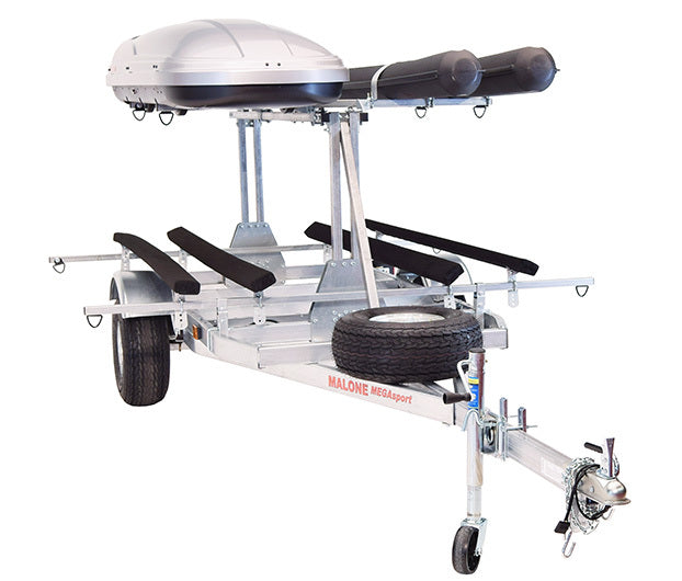 Malone - MegaSport LowBed Trlr w/Tier, Spare, 2 sets Bunks, Cargo Box, 2 Rod Tubes - MPG550-LBB