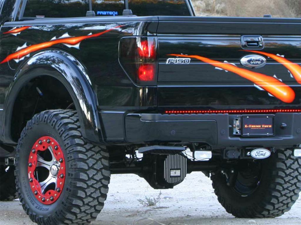 AMP Research 75302-01A Bedstep Flp Dwn Bmpr Stp 06-14 Ford F-150, Incl. Raptor (Excl Flareside)