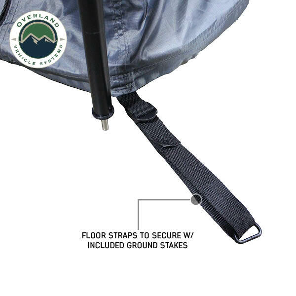 Overland Vehicle Systems - HD Nomadic 2.0 Awning Room Enclosure, Grey Body, Green Trim (4 Walls and Floor) - 18089920