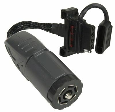 Husky Towing - 30473 7 Pole Blade To 5 Wire Flat LED Test Function With Flexible Wire And Dust Cover