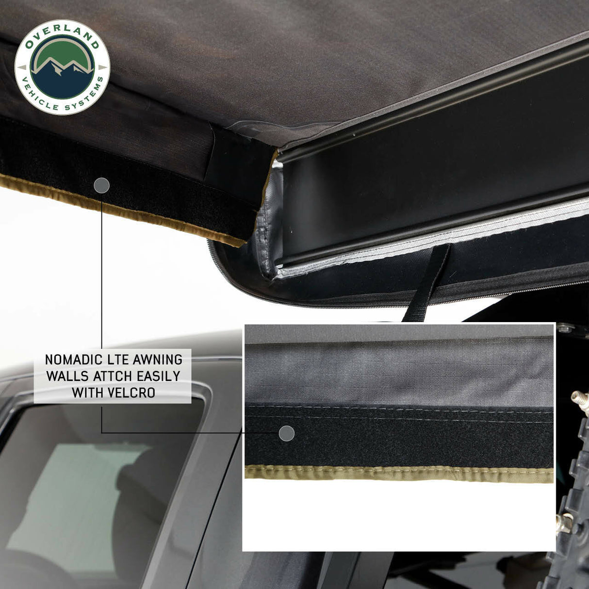 Overland Vehicle Systems - Nomadic 270 LTE Awning Passenger Side Walls 3 and 4 - 18359909