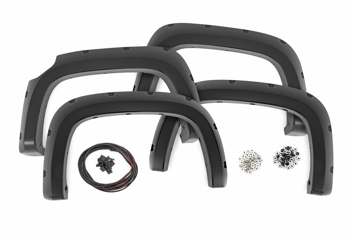 Rough Country - Pocket Fender Flares - GAN Silver Ice - 5' Bed - Chevy Colorado 2WD 4WD (15-22) - F-C11511A-GAN